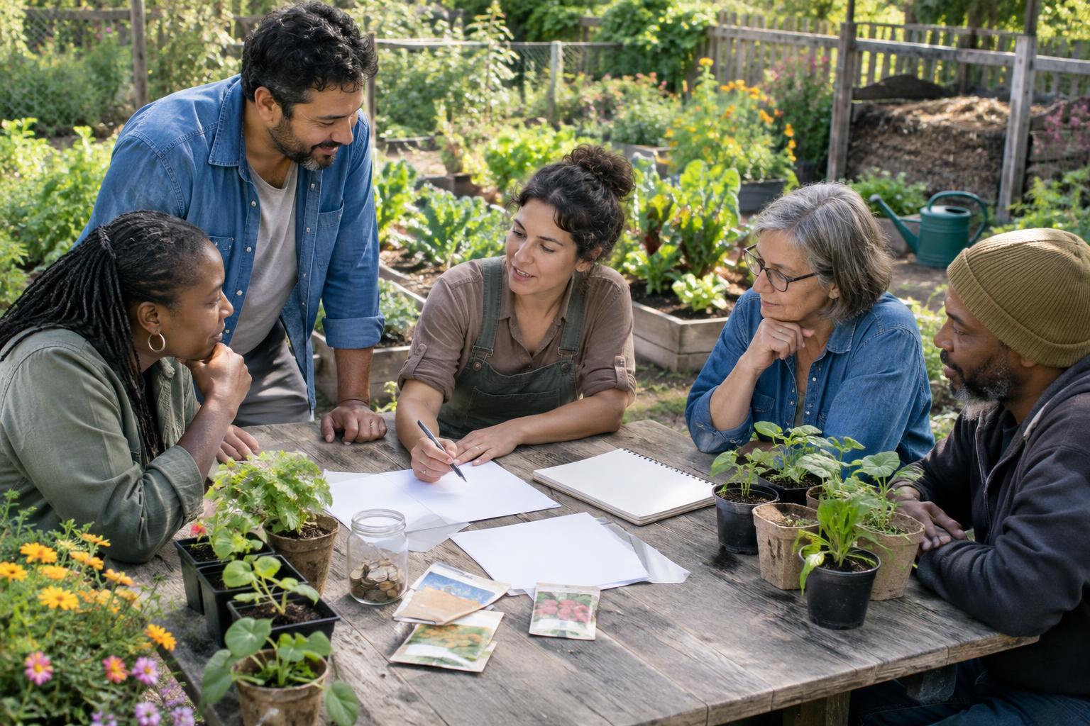 Funding a Community Garden with Dues, Donations, and Small Grants